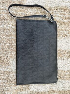 Michael Kors Black Logo Wristlet Clutch